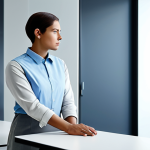 A focused person, fully clothed in professional, modest attire, deeply engaged in quiet thought within a modern, minimalist office. Abstract visual elements, subtly representing two conflicting ideas or perspectives, gently intertwine around their head, symbolizing internal cognitive processing. The lighting is soft and contemplative, highlighting mental activity. Safe for work, appropriate content, fully clothed, professional dress, perfect anatomy, correct proportions, natural pose, well-formed hands, proper finger count, natural body proportions, high-quality professional photography.