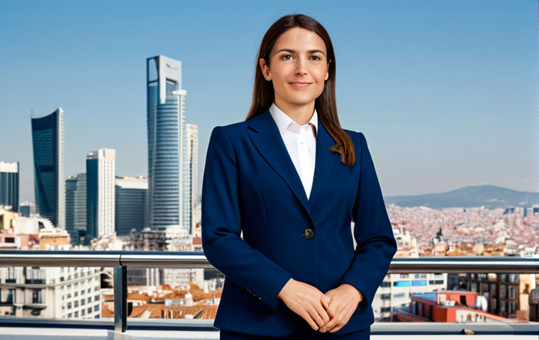 용어집 동의어 - Business Professional**

"A professional businesswoman in a modest navy blue business suit, standing...